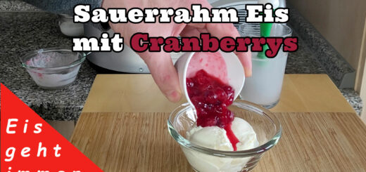 Sauerrameis mit Cranberrys