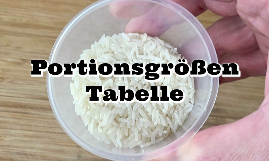 Tabelle und Tipps zu Portionsgrößen