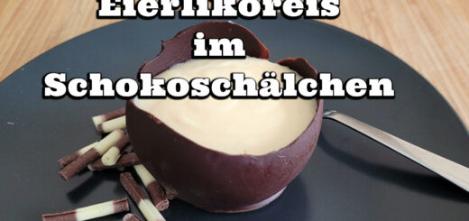 Eierlikör Eis im Schokoschälchen