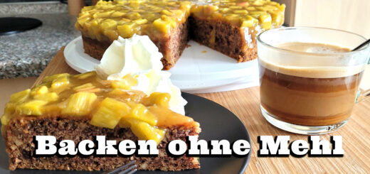 Backen ohne Mehl Rhabarberkuchen Rezept