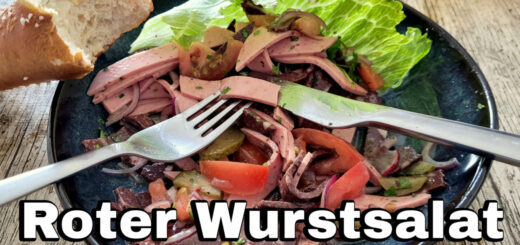 Roter Wurstsalat mit Senfdressing Rezept