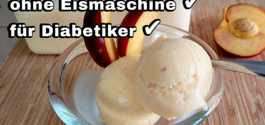 Nektarinen Joghurt Eis ohne Eismaschine für Diabetiker Rezept