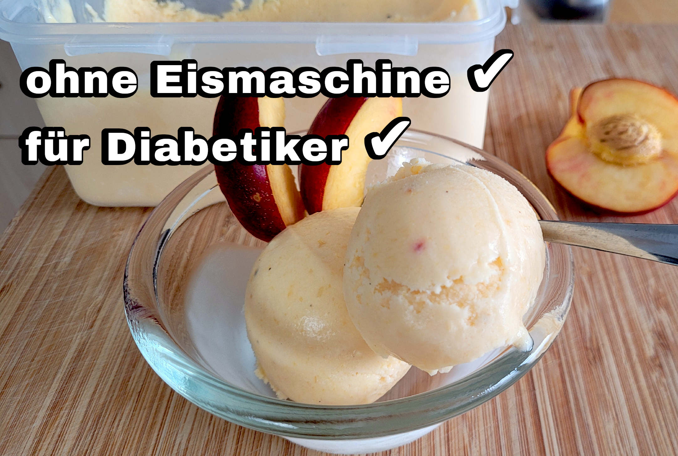 Nektarinen Joghurt Eis ohne Eismaschine selber machen #Diabetikereis ...