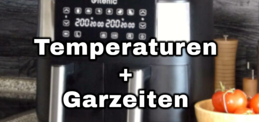 Temperaturen und Garzeiten in meiner Heißluftfritteuse